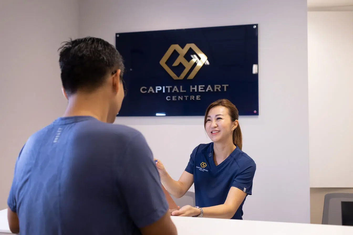 Patient speaking to a doctor at Capital heart Centre